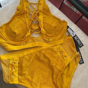 Beautiful mustard bathing suit